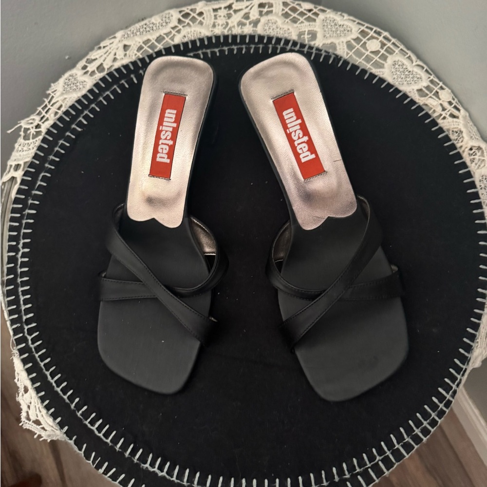 Unlisted Black Strappy Women's Sandals